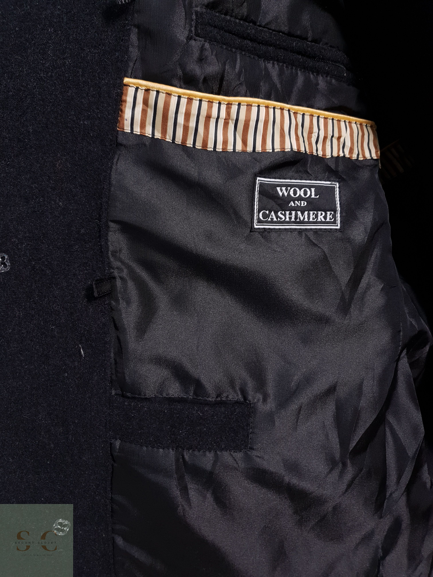 Abrigo Hombre Paolo Negrato 70% lana virgen y 10% cashmere Plomo Talla XL 8