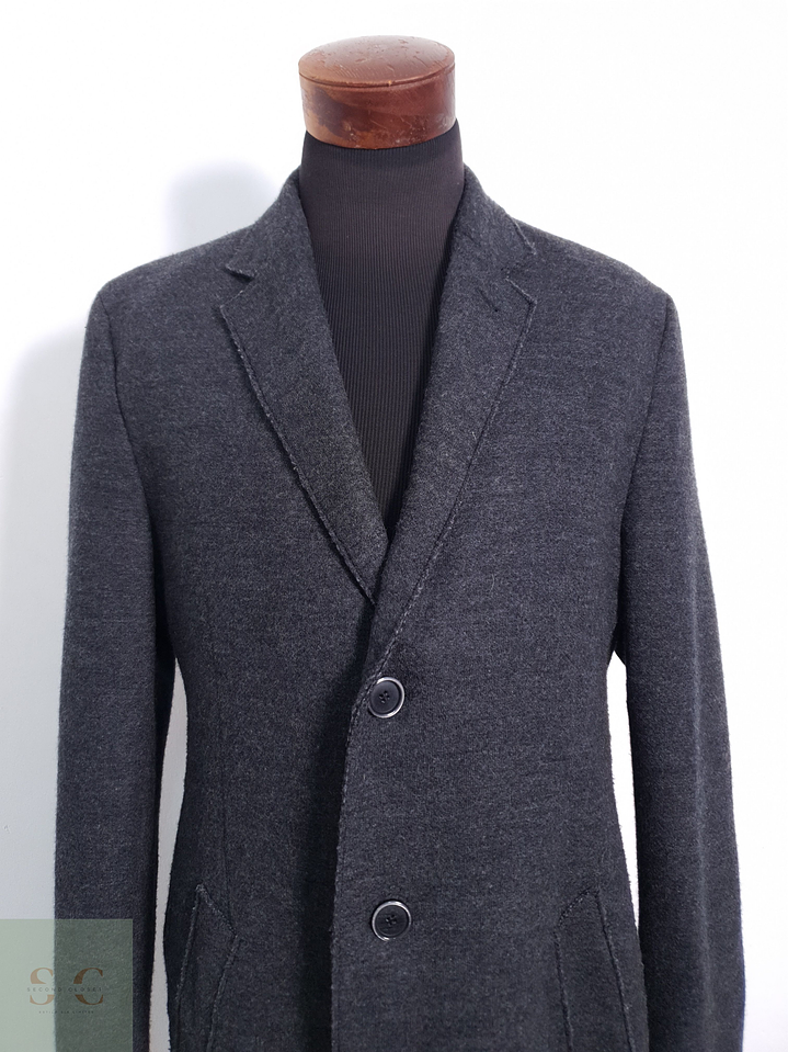 Abrigo Hombre Bugatti 75% lana Plomo Talla ML 4