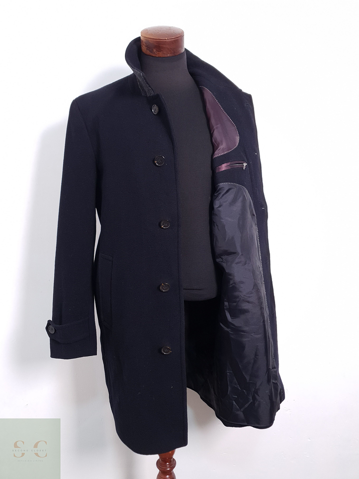 Abrigo Hombre Tailor & Son lana y cashmere Negro Talla L 4