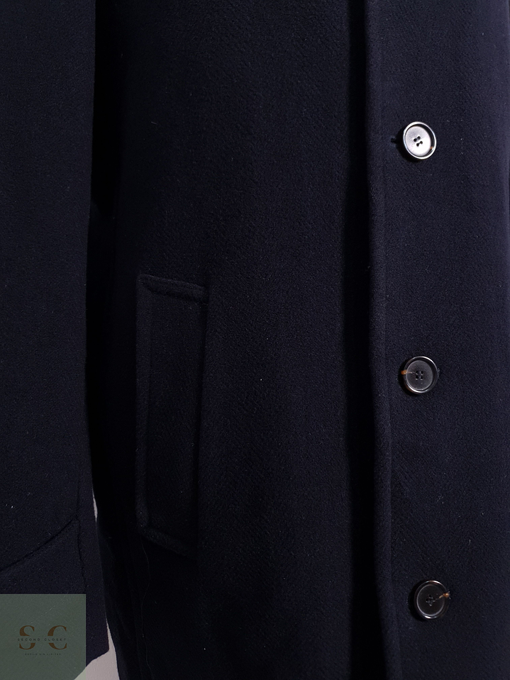 Abrigo Hombre Tailor & Son lana y cashmere Negro Talla L 7