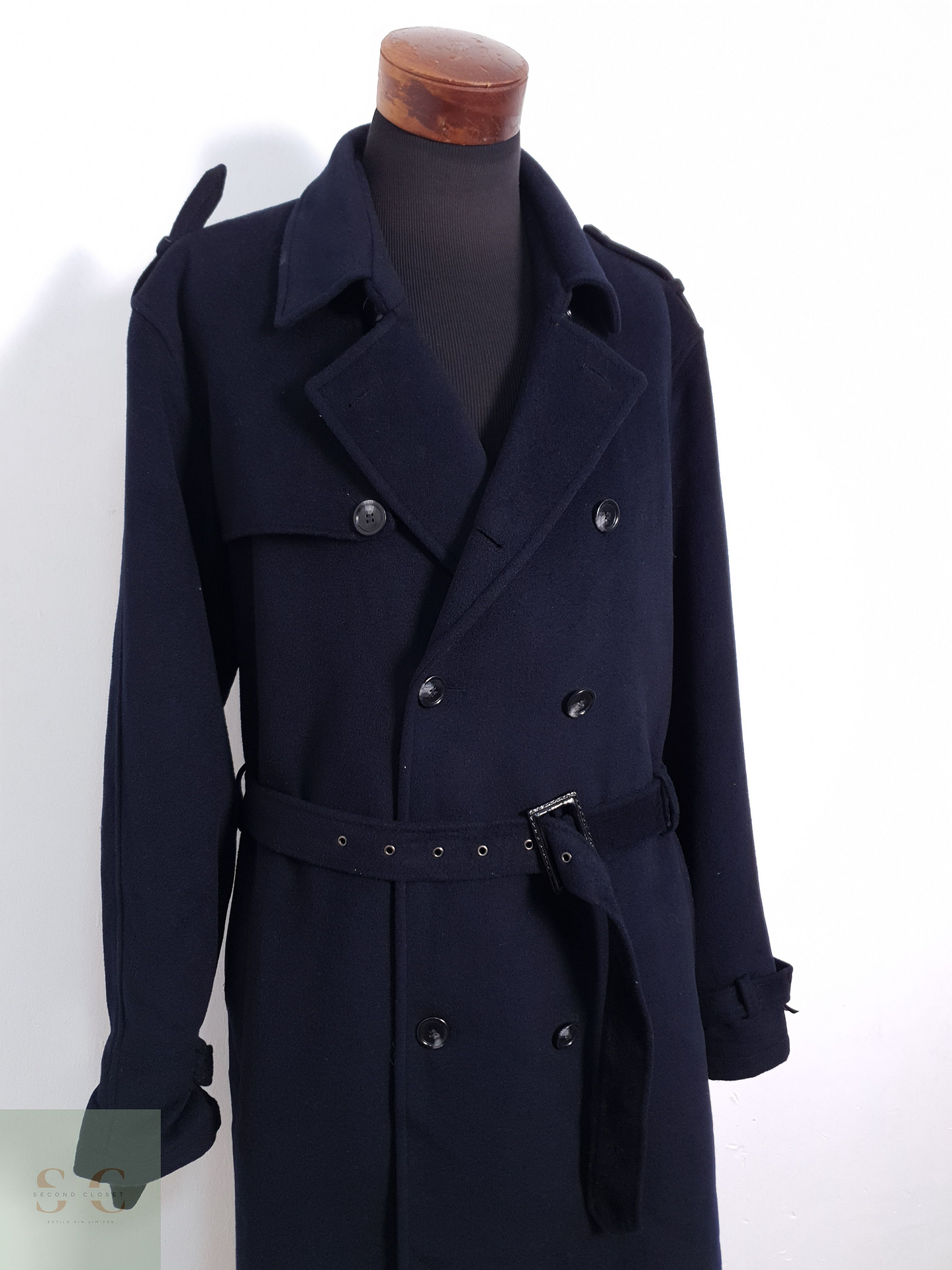 Abrigo Hombre Frencheye lana y cashmere Azul Oscuro Talla XXL 2