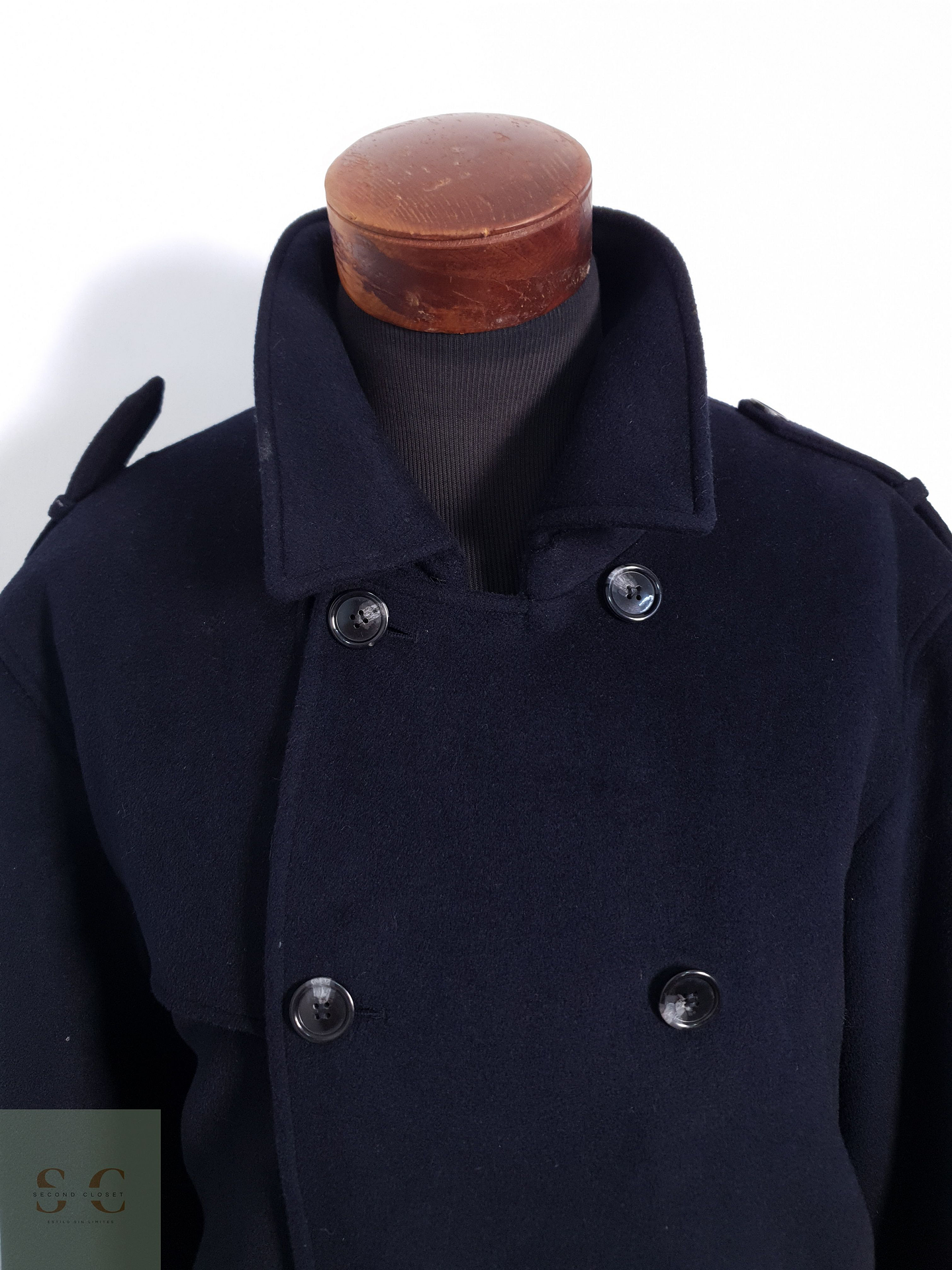 Abrigo Hombre Frencheye lana y cashmere Azul Oscuro Talla XXL 3