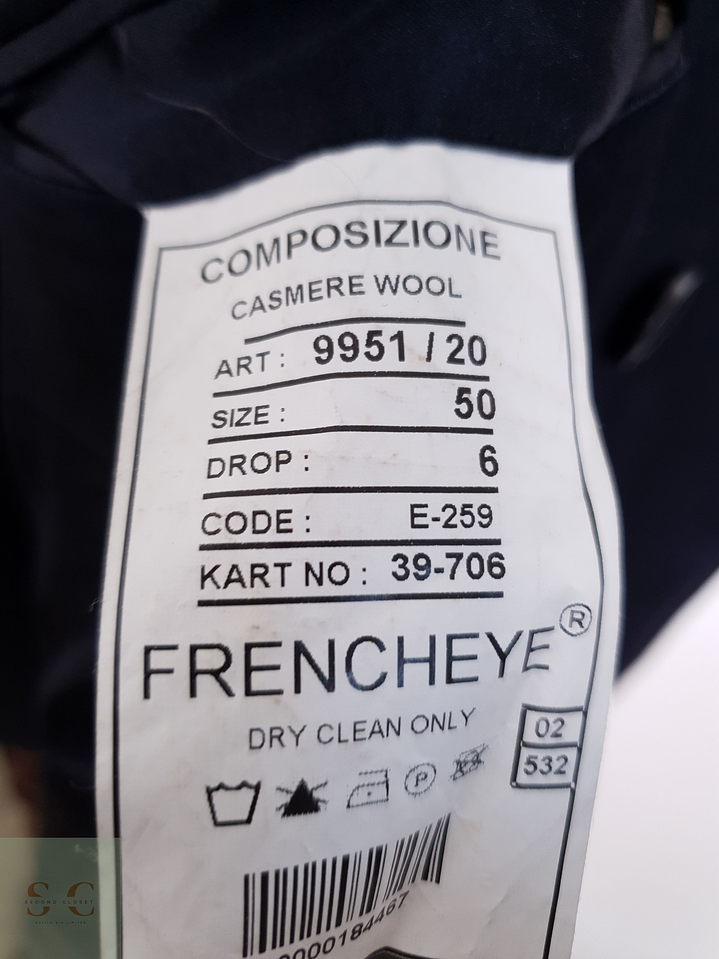 Abrigo Hombre Frencheye lana y cashmere Azul Oscuro Talla XXL 6