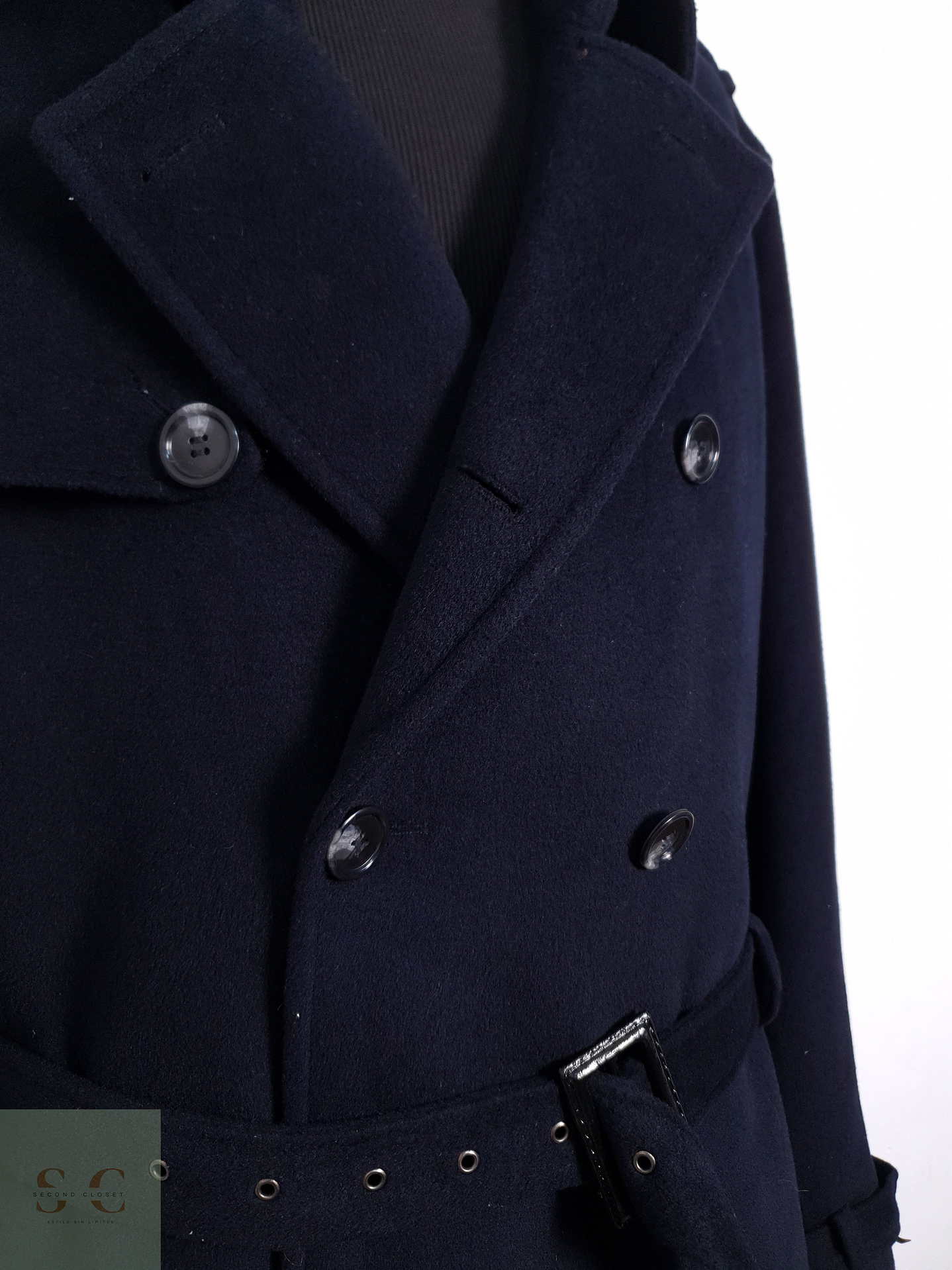 Abrigo Hombre Frencheye lana y cashmere Azul Oscuro Talla XXL 7