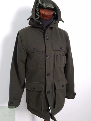 Chaqueton Hombre Fly53 50% lana Verde Oscuro Talla M