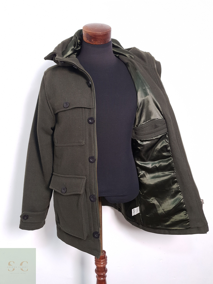 Chaqueton Hombre Fly53 50% lana Verde Oscuro Talla M 8