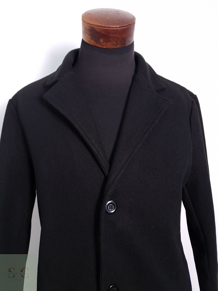 Abrigo Hombre Vintage Negro Talla M 5