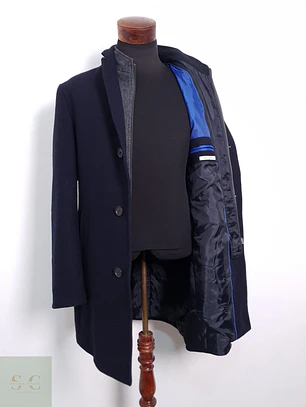 Abrigo Hombre Max Goodman lana y cashmere Azul Oscuro Talla M