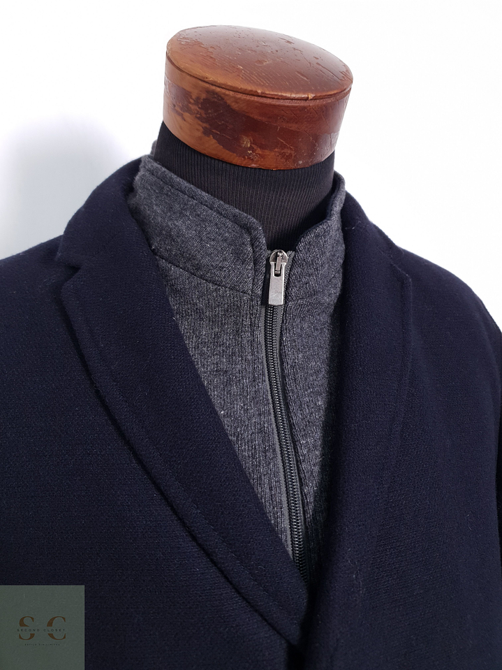 Abrigo Hombre Max Goodman lana y cashmere Azul Oscuro Talla M 5