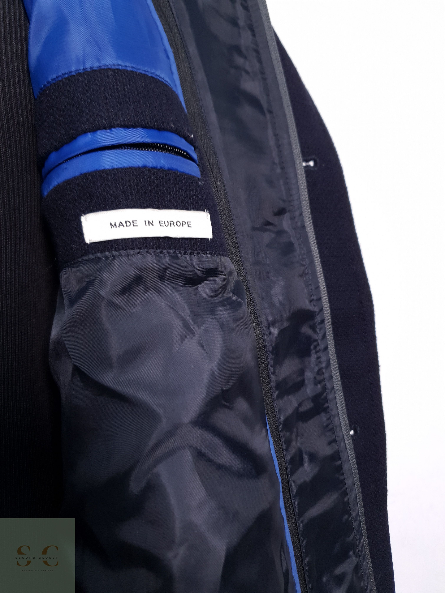 Abrigo Hombre Max Goodman lana y cashmere Azul Oscuro Talla M 6