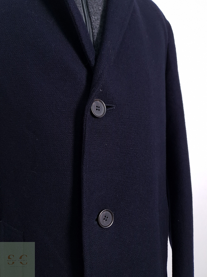 Abrigo Hombre Max Goodman lana y cashmere Azul Oscuro Talla M 7
