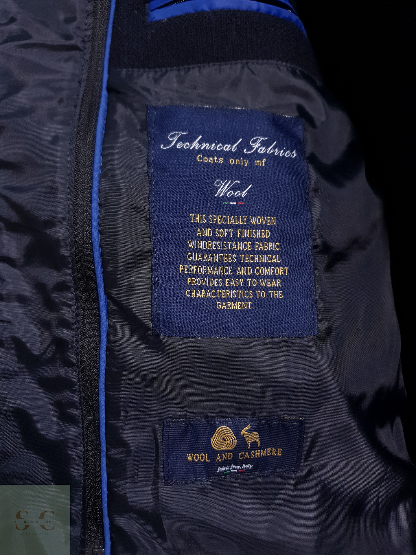 Abrigo Hombre Max Goodman lana y cashmere Azul Oscuro Talla M 10