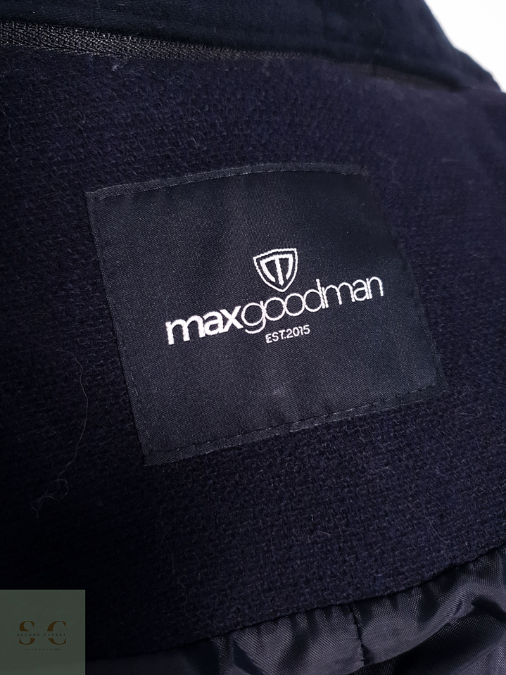 Abrigo Hombre Max Goodman lana y cashmere Azul Oscuro Talla M 11