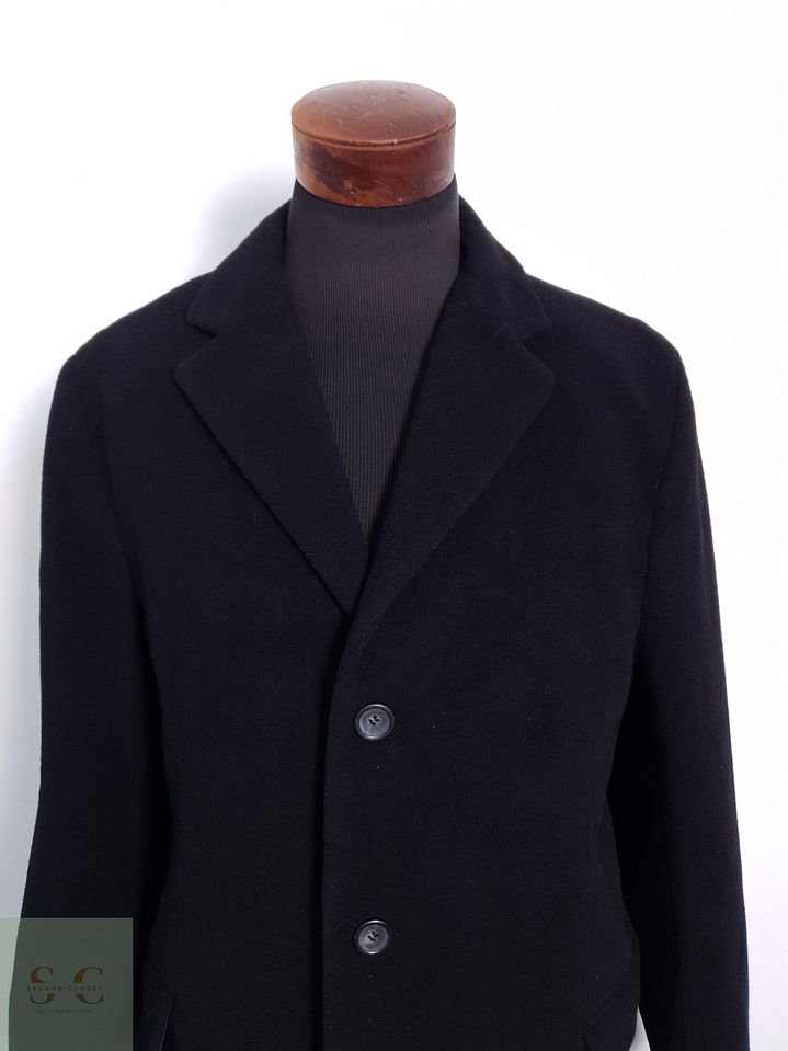 Abrigo Hombre Vintage Wool and Cashmere Negro Talla ML 3