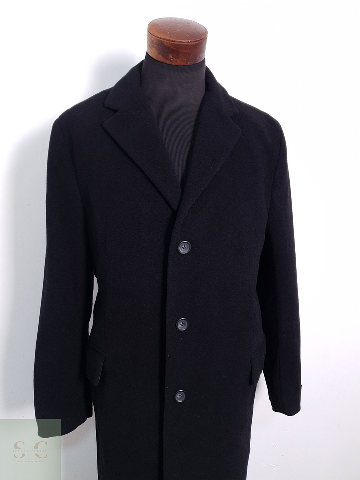 Abrigo Hombre Vintage Wool and Cashmere Negro Talla ML 5