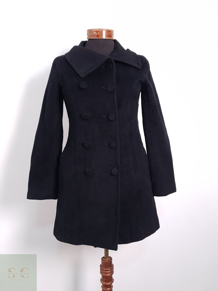 Abrigo Mujer Any Sis 65% lana Gris Talla XS 1