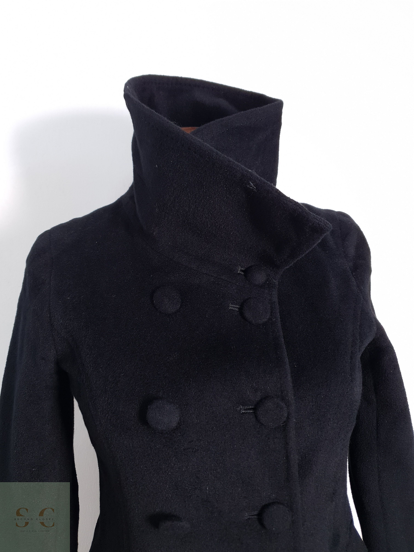 Abrigo Mujer Any Sis 65% lana Gris Talla XS 9