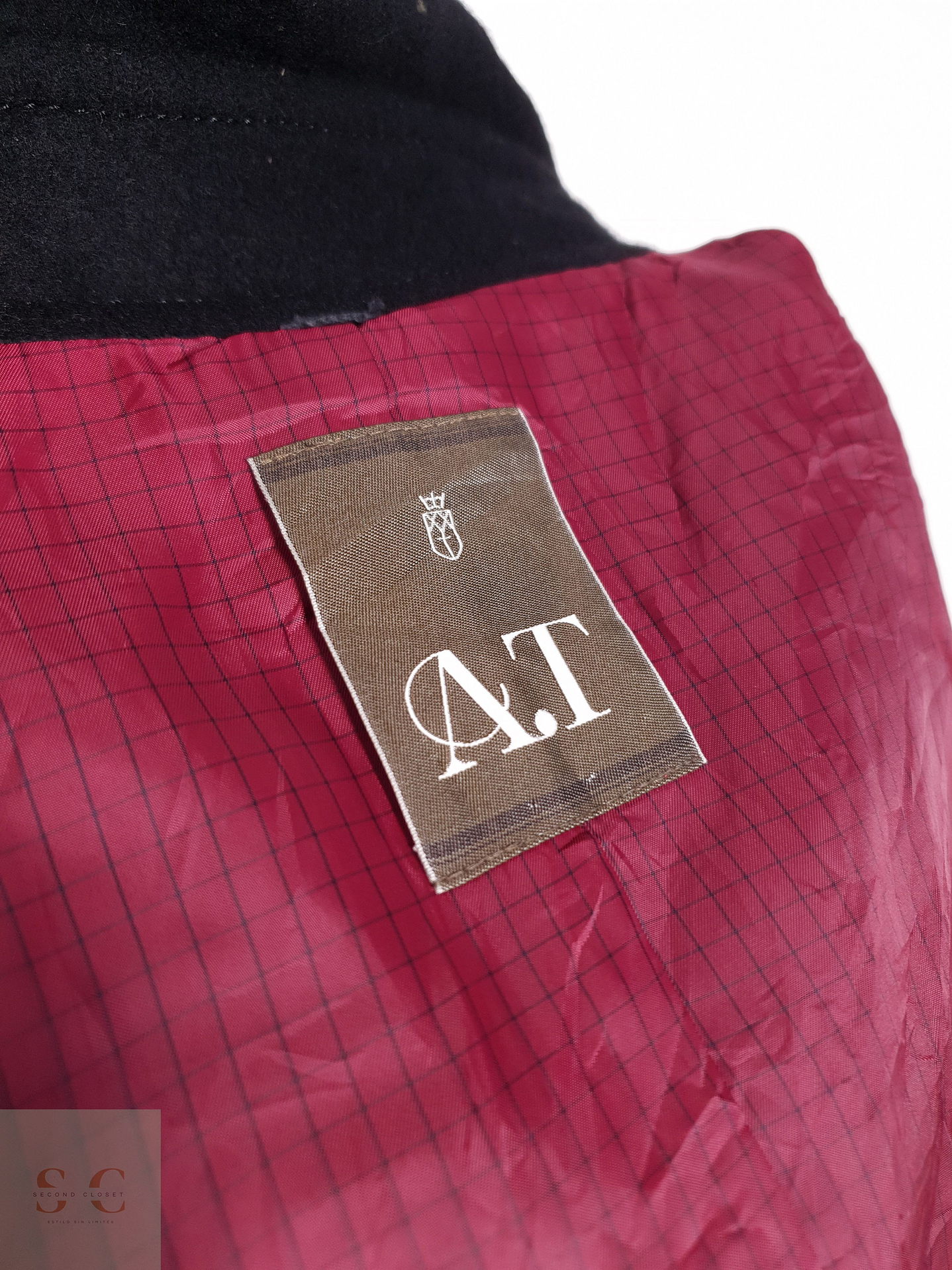 Abrigo Mujer At 100% lana Negro Talla S 10