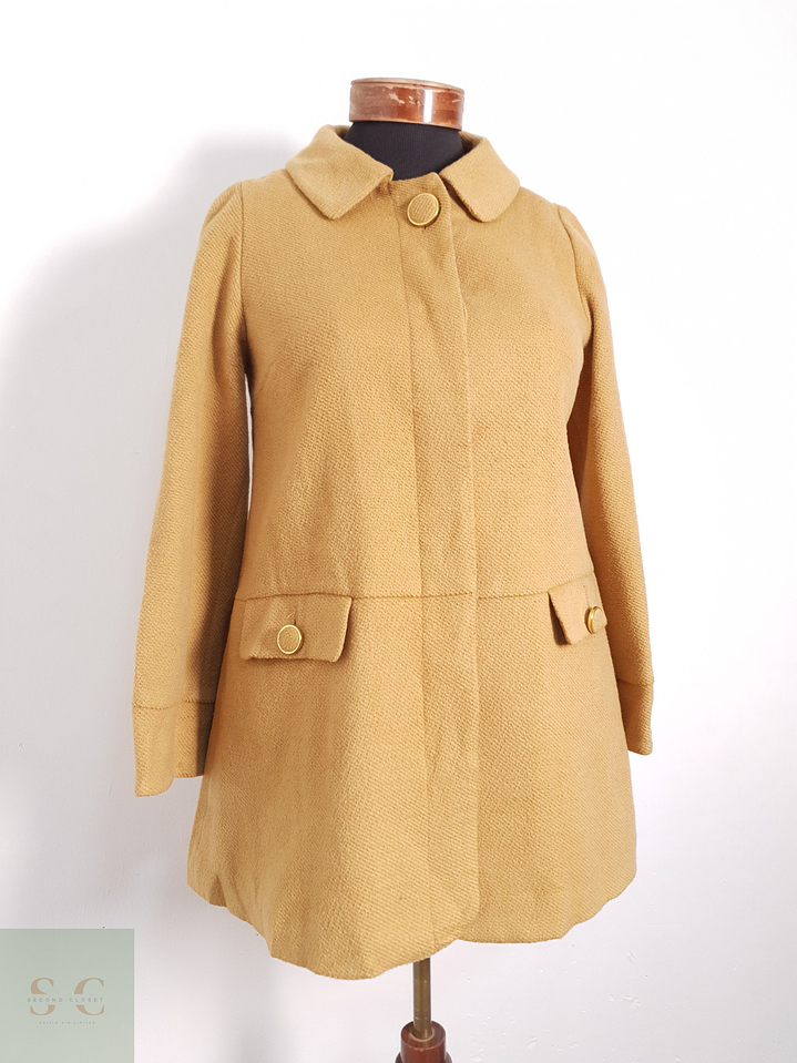 Abrigo Mujer Favori Mezcla de Lana Camel Talla XS 2