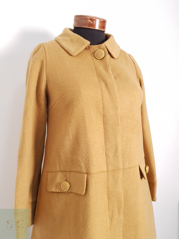 Abrigo Mujer Favori Mezcla de Lana Camel Talla XS 4