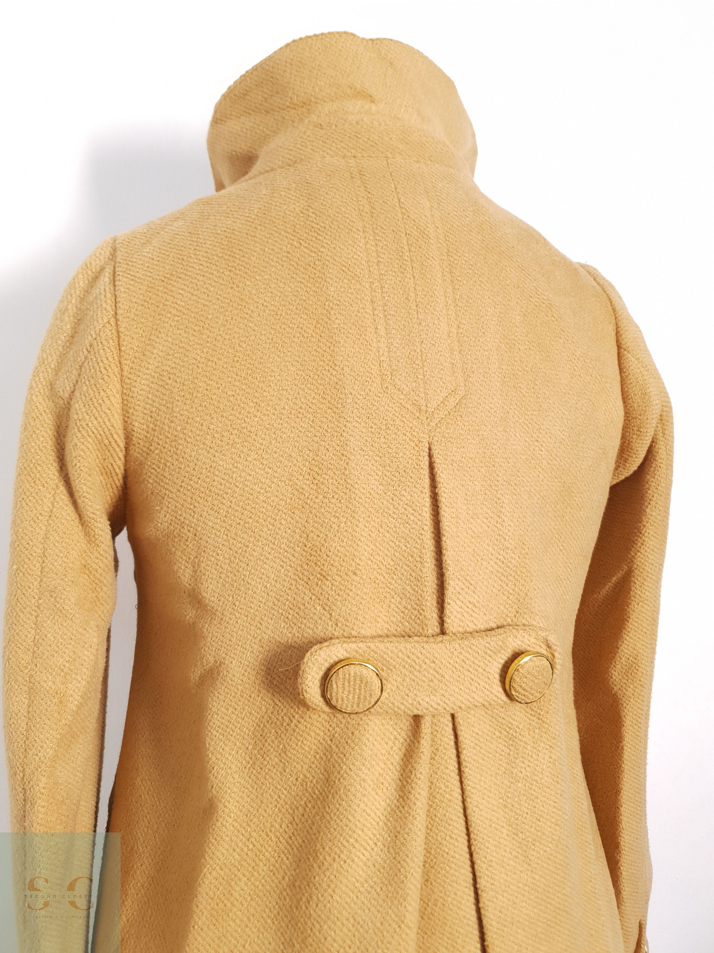 Abrigo Mujer Favori Mezcla de Lana Camel Talla XS 7