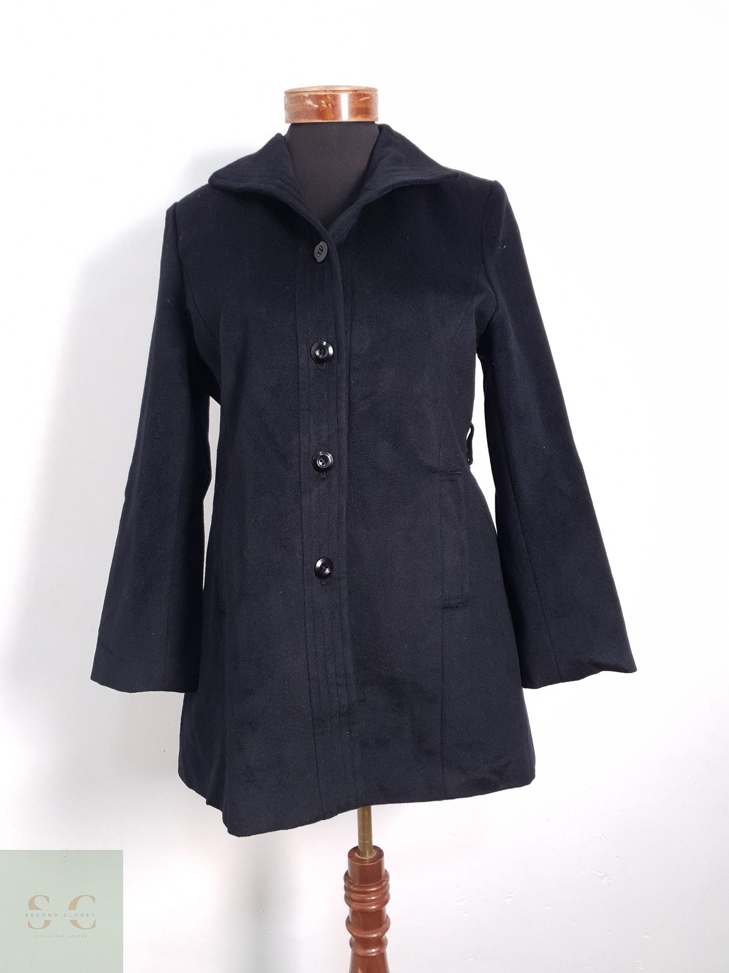 Abrigo Mujer Shifonery Negro Talla M 1