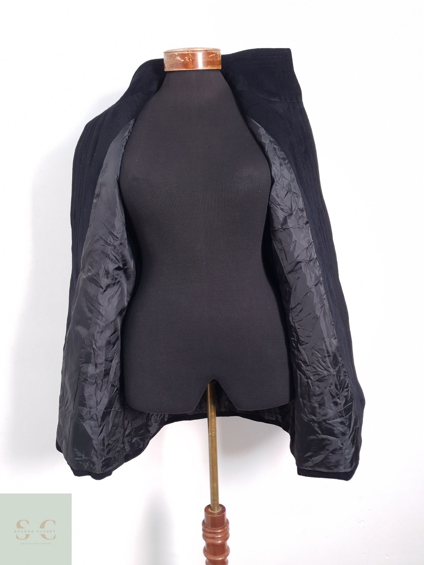 Abrigo Mujer Shifonery Negro Talla M 8