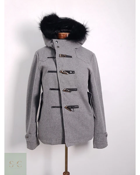Abrigo Mujer Semantic Design lana Gris Japonés Talla ML