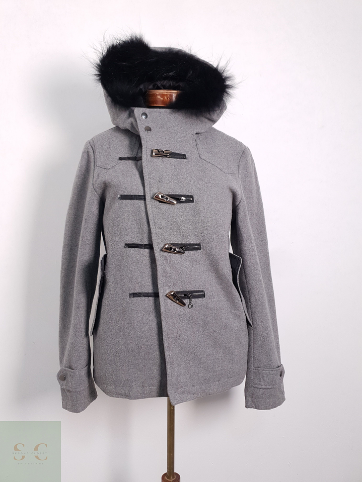 Abrigo Mujer Semantic Design 50% lana Gris Oscuro Talla L 1