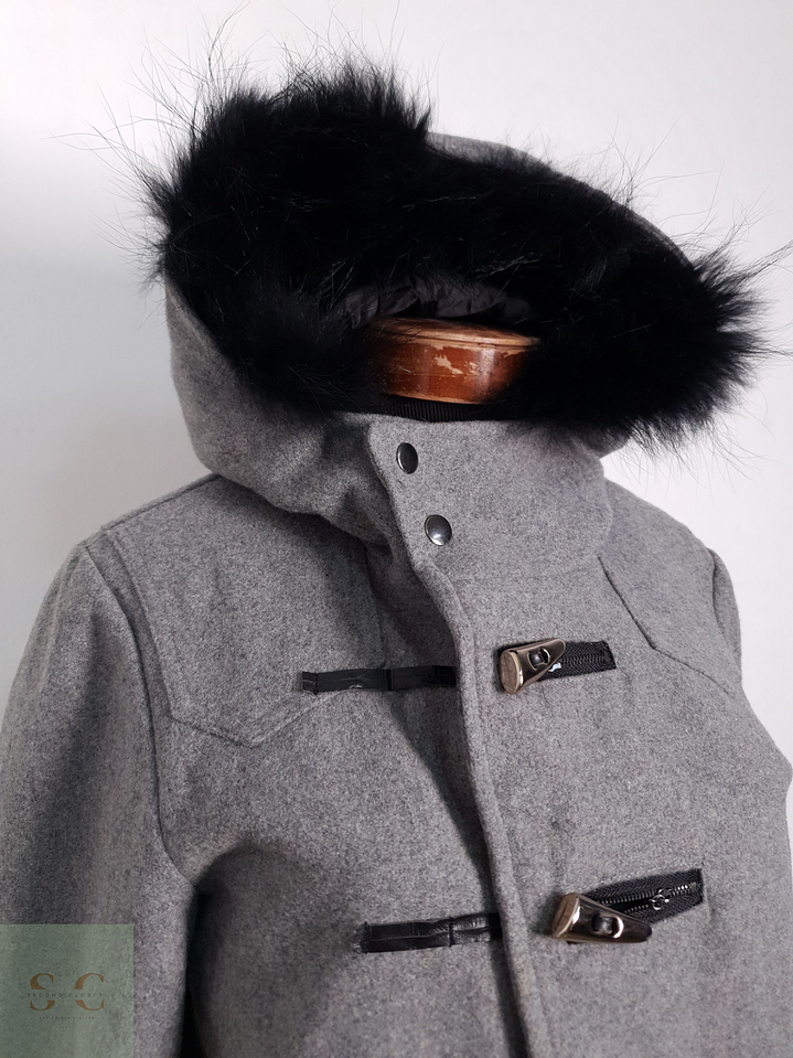 Abrigo Mujer Semantic Design 50% lana Gris Oscuro Talla L 5