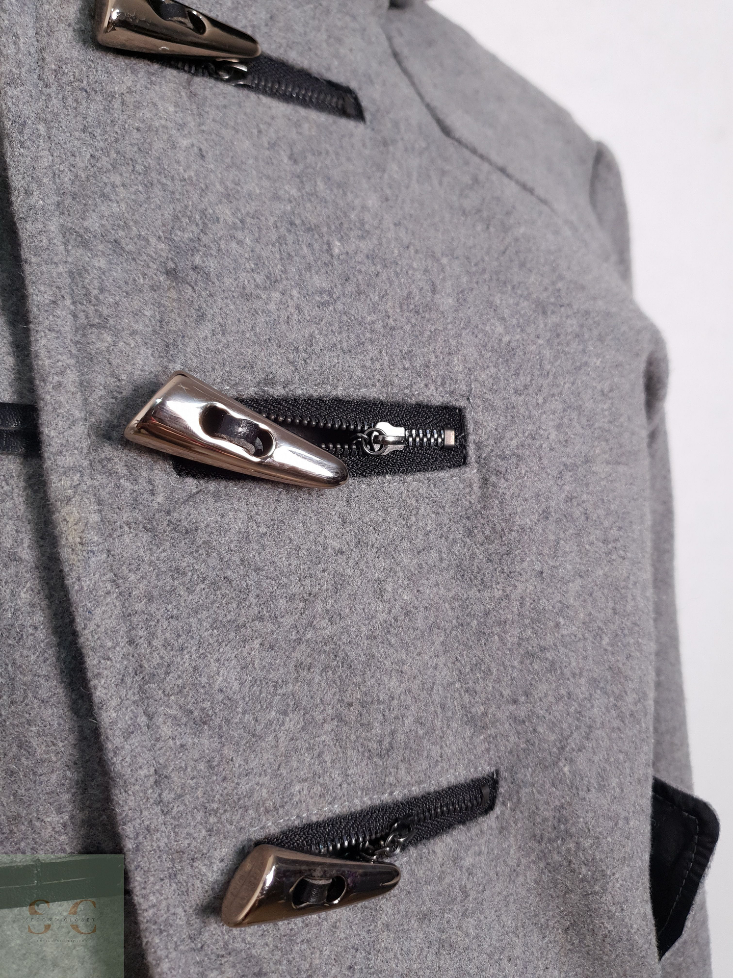 Abrigo Mujer Semantic Design 50% lana Gris Oscuro Talla L 6