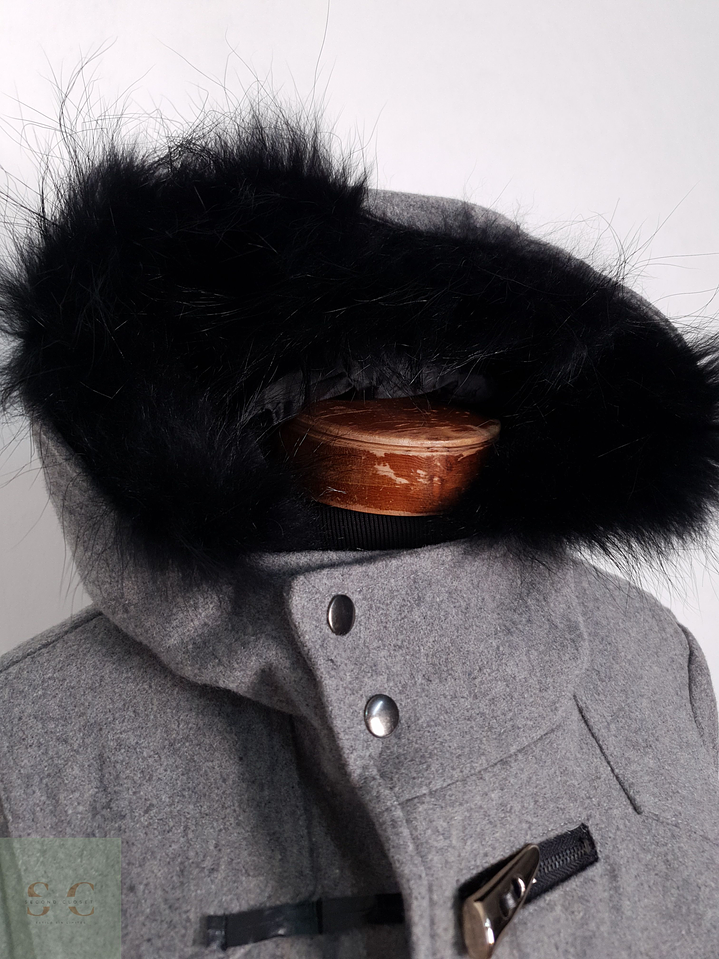 Abrigo Mujer Semantic Design 50% lana Gris Oscuro Talla L 7