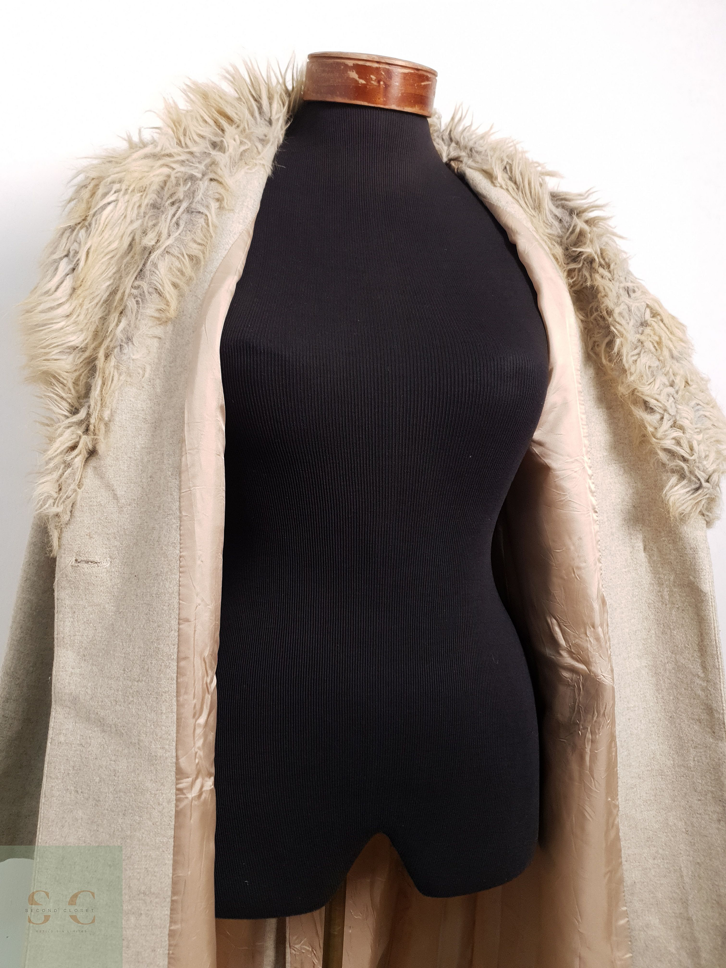 Abrigo Mujer Zara Camel Talla XS 2