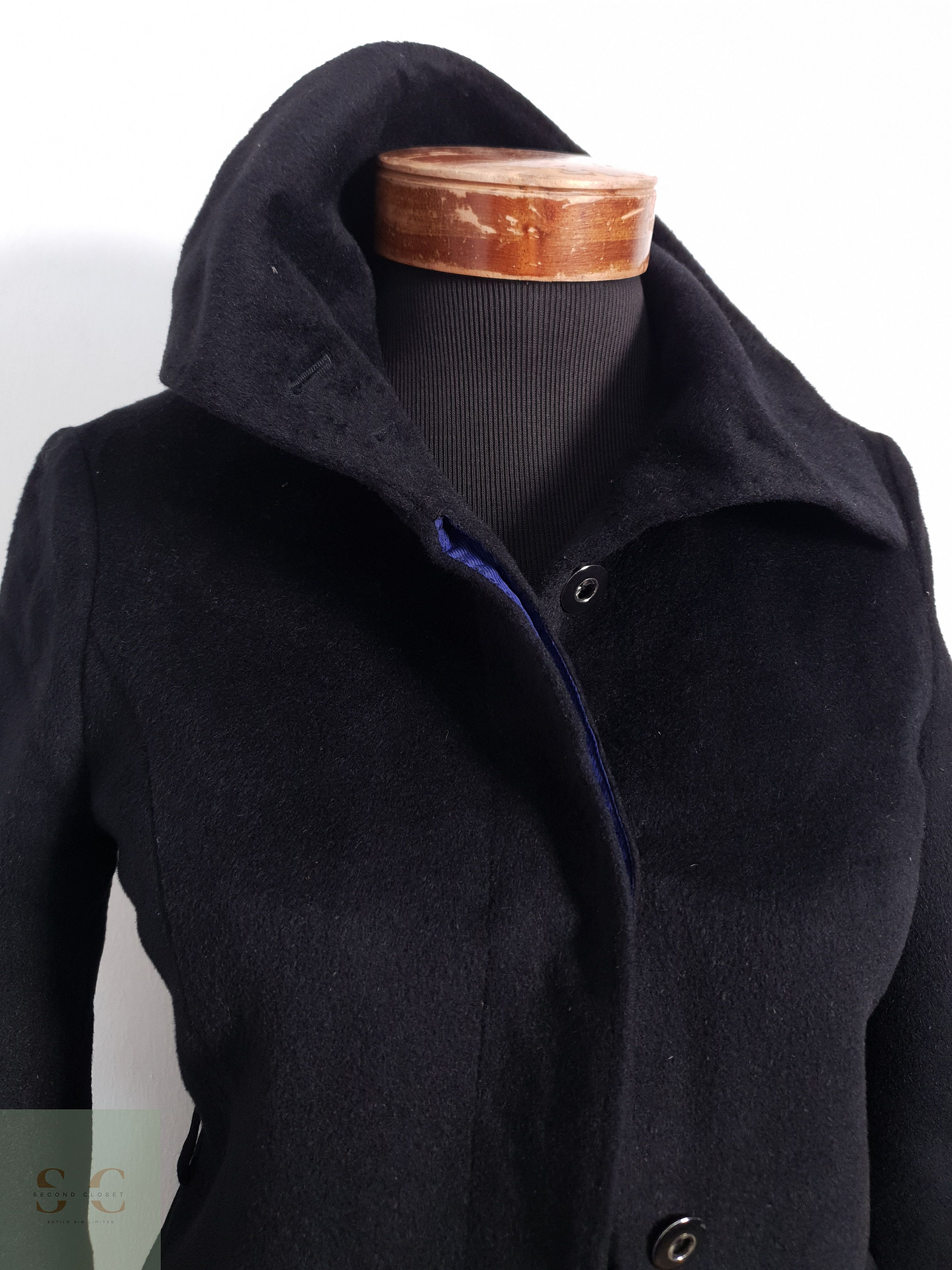 Abrigo Mujer Green Label Relaxing 65% lana Gris Talla XS 6