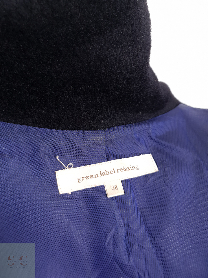 Abrigo Mujer Green Label Relaxing 65% lana Gris Talla XS 10