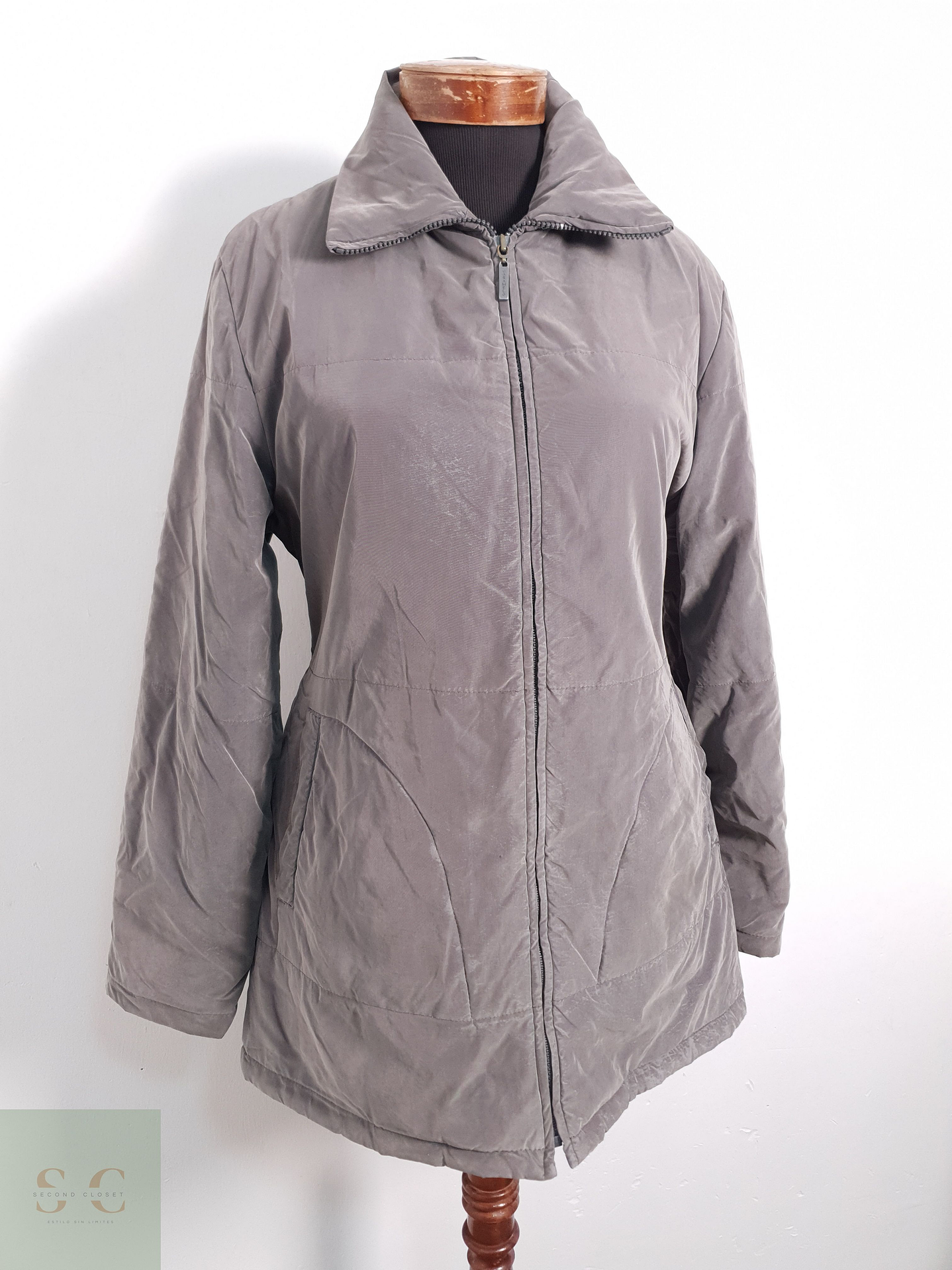 Abrigo Mujer Caramelo Camel Talla XL 2