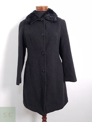 Abrigo Mujer Drape Coti lana Plomo Talla M