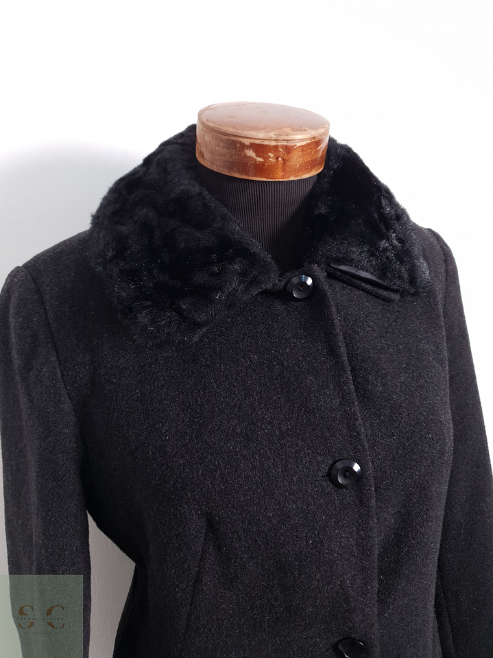 Abrigo Mujer Drape Coti lana Plomo Talla M 6