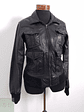 Chaqueta Mujer Vintage cuero Negro Talla S - Miniatura 3