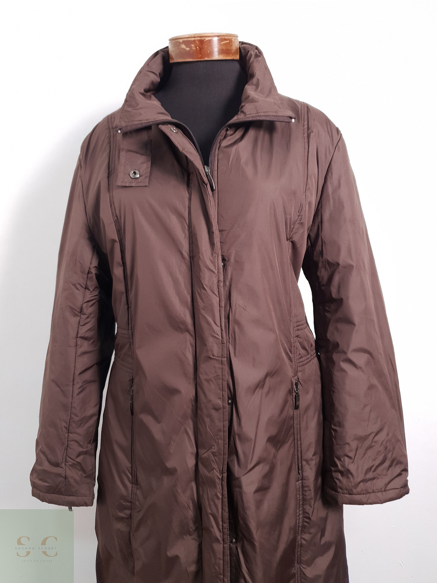 Parka Mujer Vintage Negro Talla XL 2