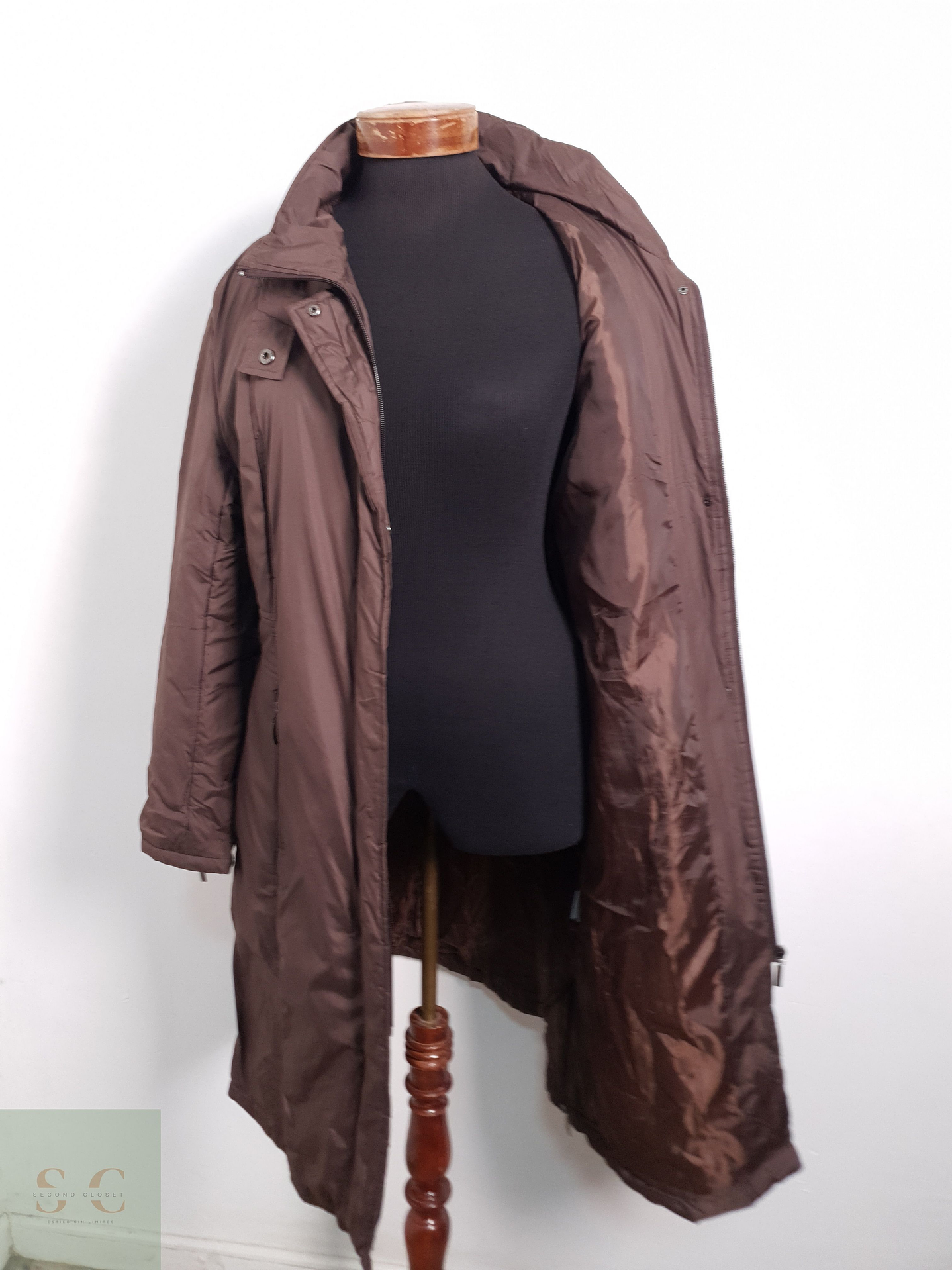 Parka Mujer Vintage Negro Talla XL 6