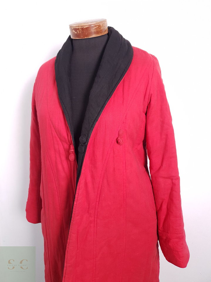 Abrigo Mujer Vintage Reversible Talla XS 3