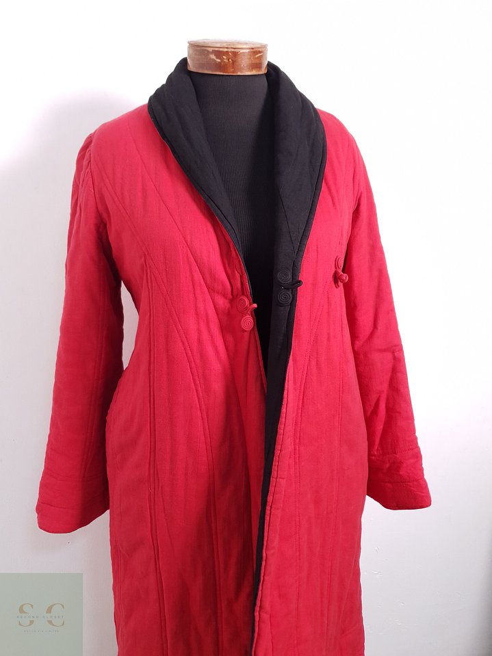 Abrigo Mujer Vintage Reversible Talla XS 4