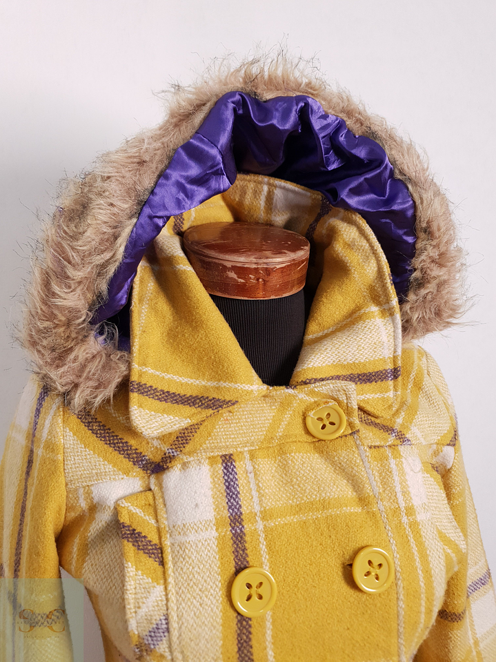 Abrigo Mujer Rue21 Mezcla de Lana Amarillo Talla S 4