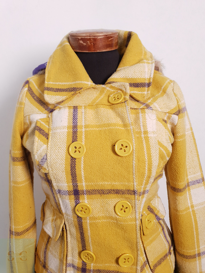 Abrigo Mujer Rue21 Mezcla de Lana Amarillo Talla S 5