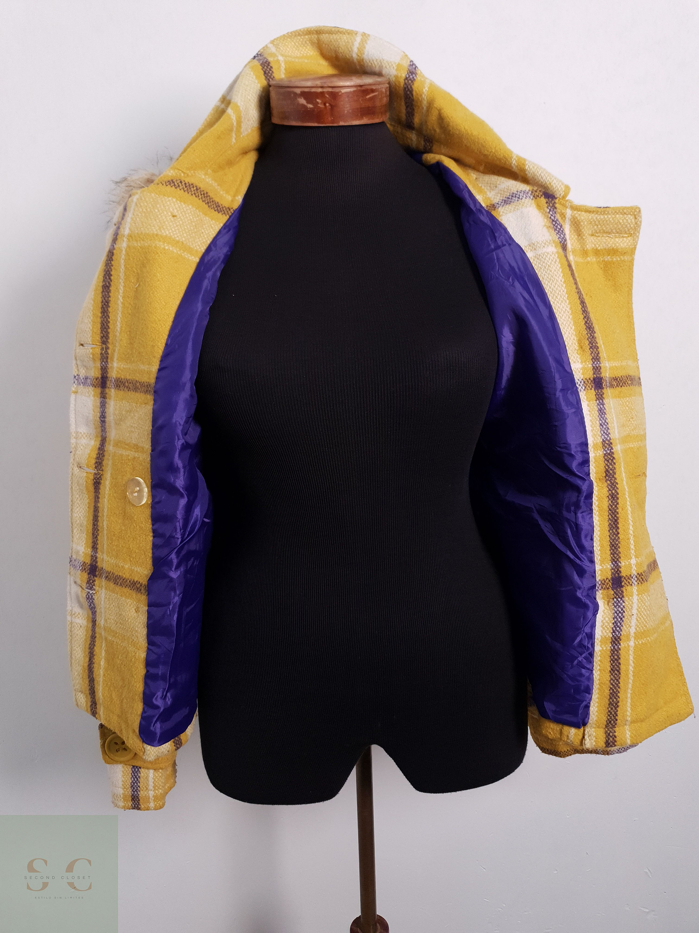 Abrigo Mujer Rue21 Mezcla de Lana Amarillo Talla S 6