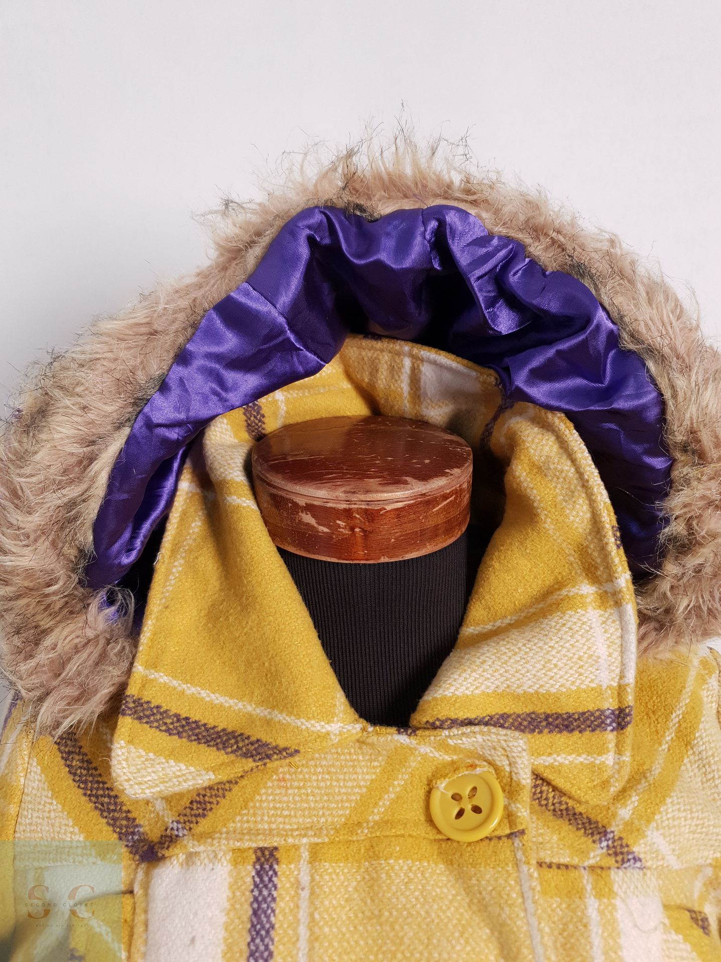 Abrigo Mujer Rue21 Mezcla de Lana Amarillo Talla S 7