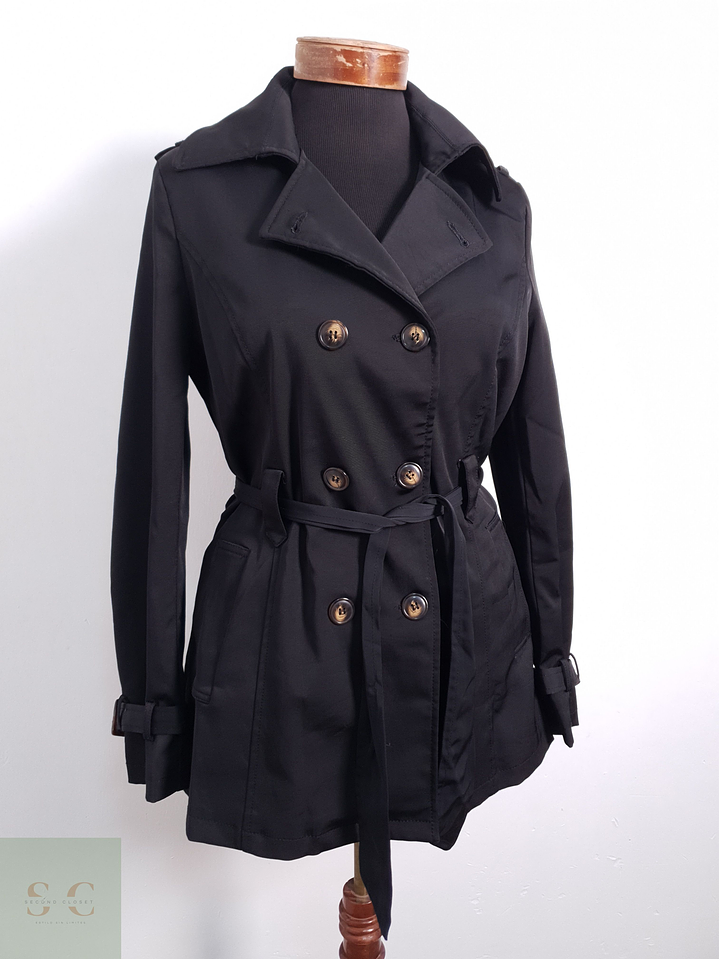 Trench Mujer Haily Negro Talla S 2