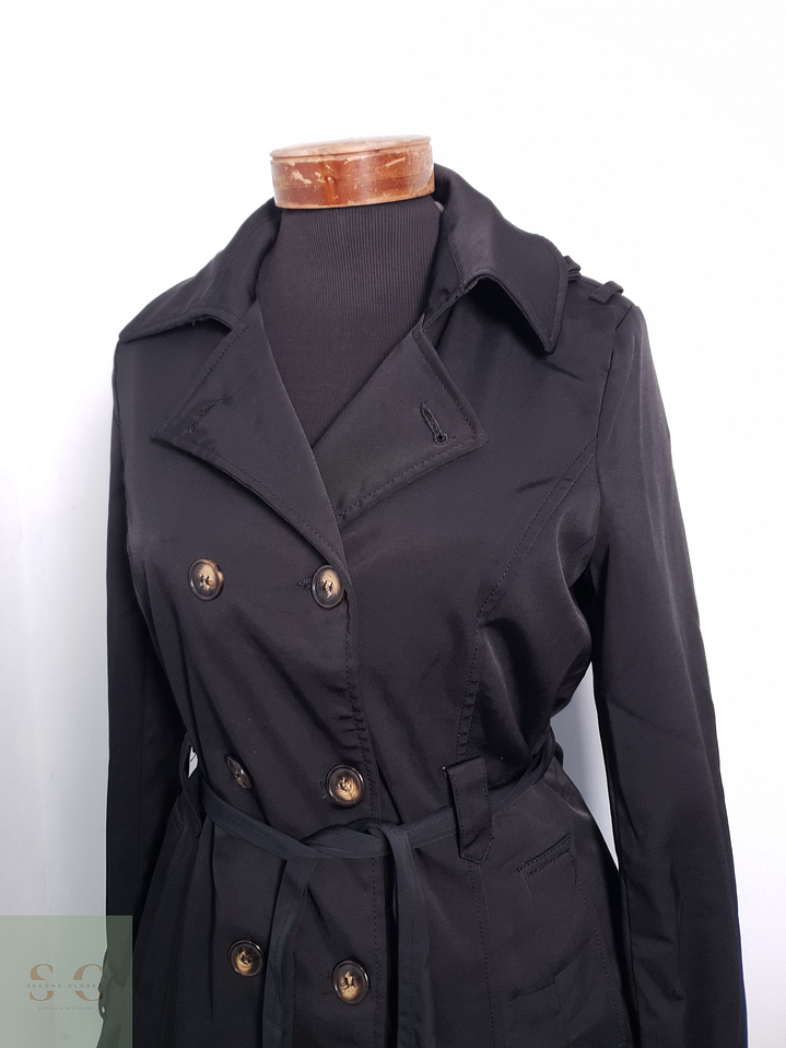 Trench Mujer Haily Negro Talla S 3