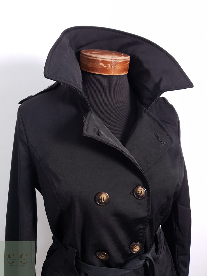 Trench Mujer Haily Negro Talla S 5